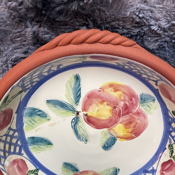 D'Arcy Margesson Signed Terracotta Pottery Hand thrown 1995 Deep Dish - Picture 9 of 16